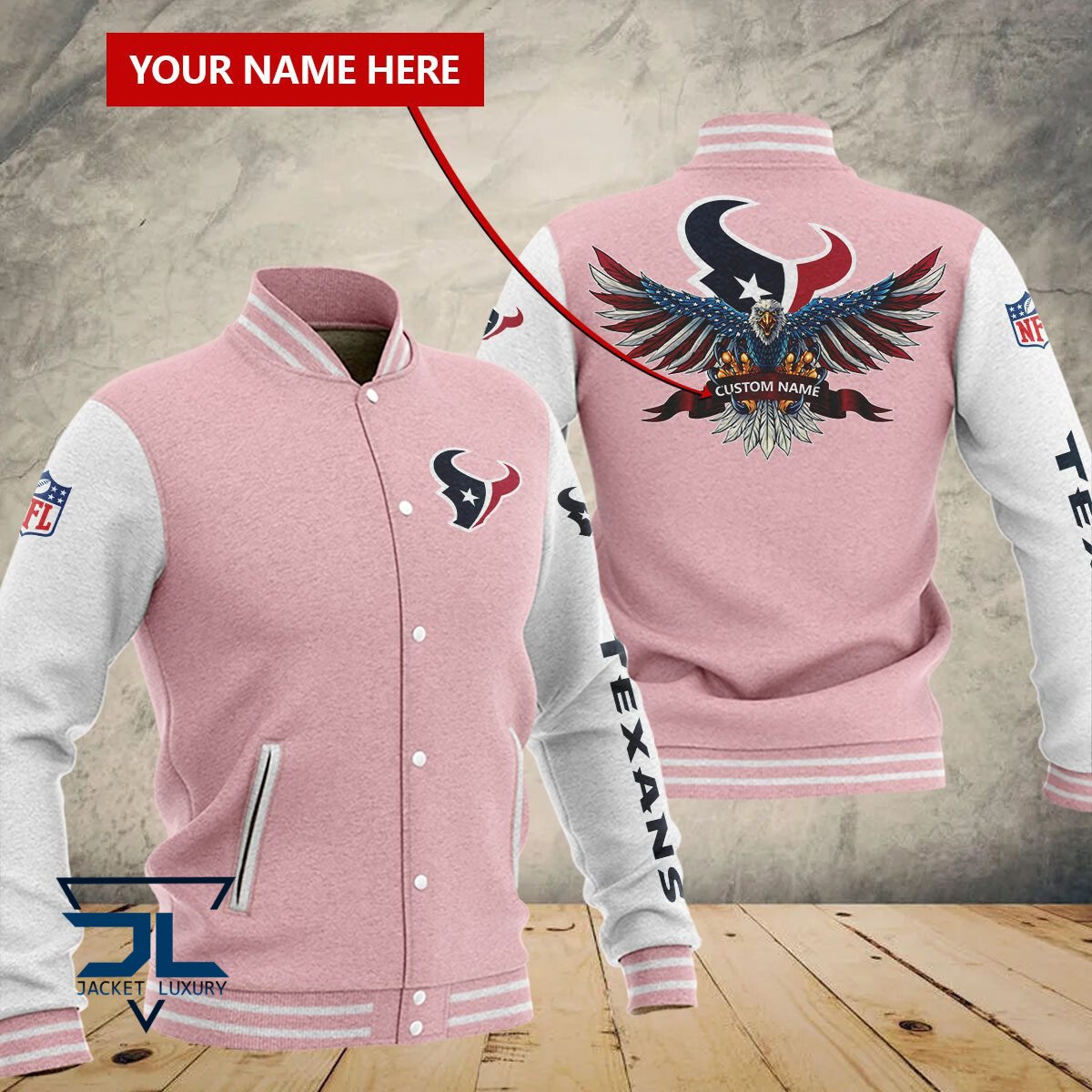Houston Texans NFL Style Baseball Jacket For Fan