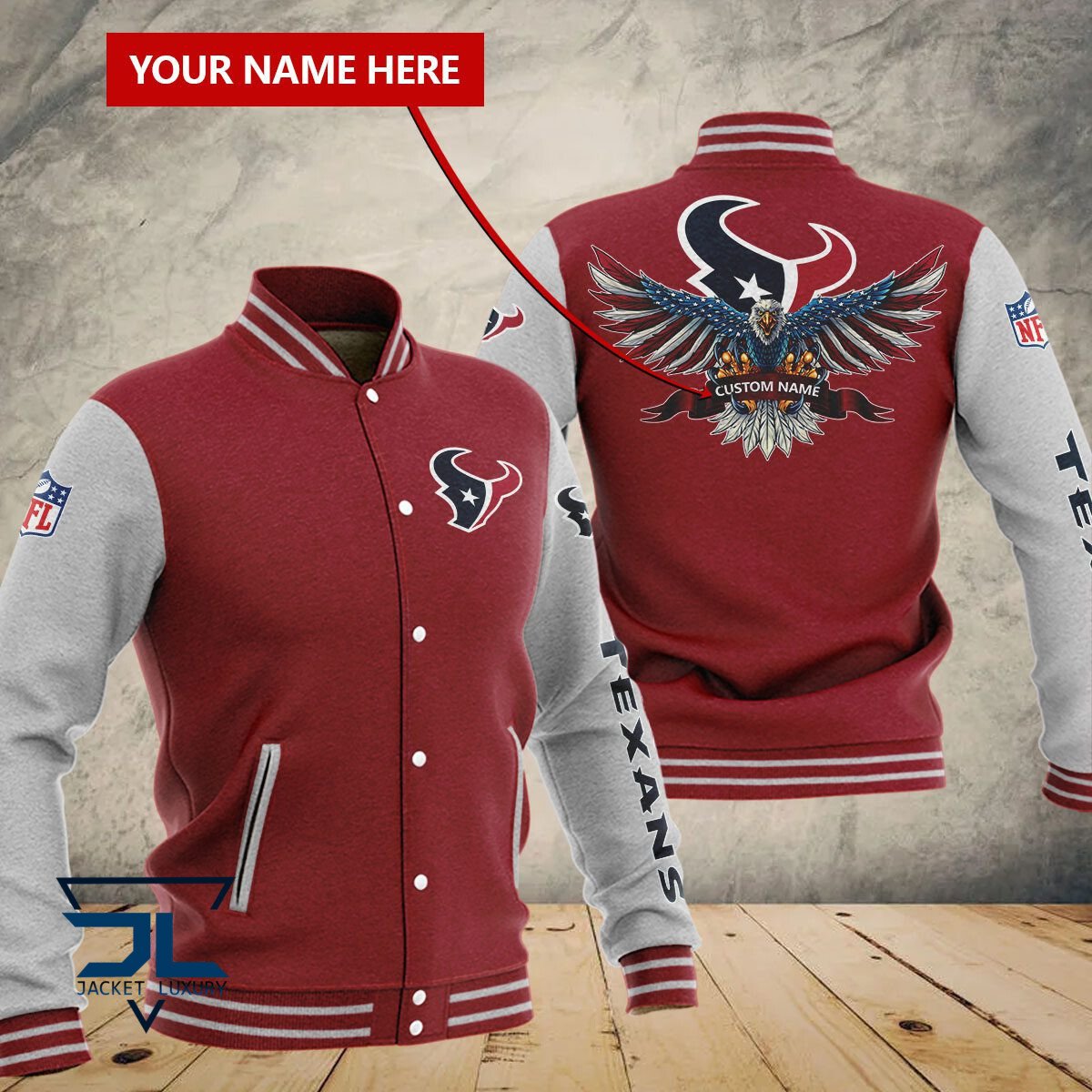 Houston Texans NFL Style Baseball Jacket For Fan