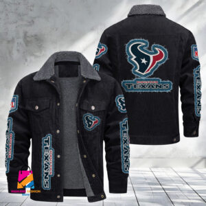 Houston Texans NFL Style Fleece Thermal Cotton Jacket For Fans