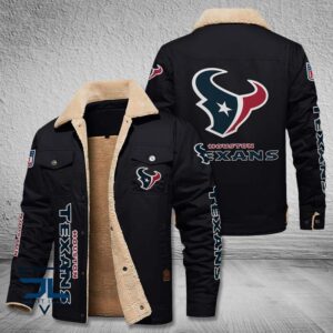 Houston Texans NFL Style Fleece Thermal Cotton Jacket For Fans