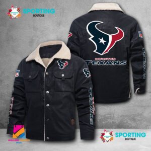 Houston Texans NFL Style Fleece Thermal Cotton Jacket For Fans