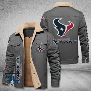 Houston Texans NFL Style Fleece Thermal Cotton Jacket For Fans