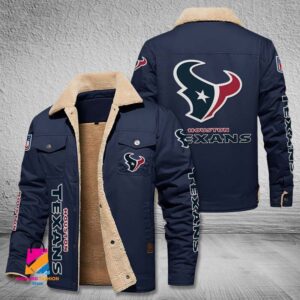 Houston Texans NFL Style Fleece Thermal Cotton Jacket For Fans