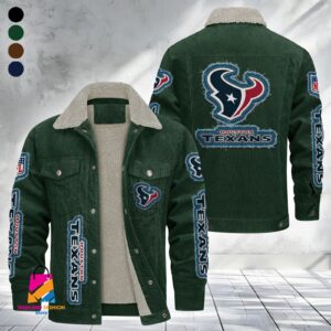 Houston Texans NFL Style Fleece Thermal Cotton Jacket For Fans