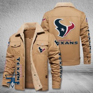 Houston Texans NFL Style Fleece Thermal Cotton Jacket For Fans