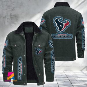 Houston Texans NFL Style Fleece Thermal Cotton Jacket For Fans