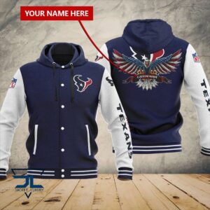 Houston Texans NFL Style Hooded Baseball Jacket For Fan