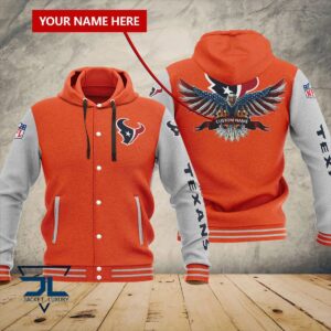 Houston Texans NFL Style Hooded Baseball Jacket For Fan