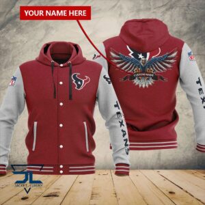 Houston Texans NFL Style Hooded Baseball Jacket For Fan