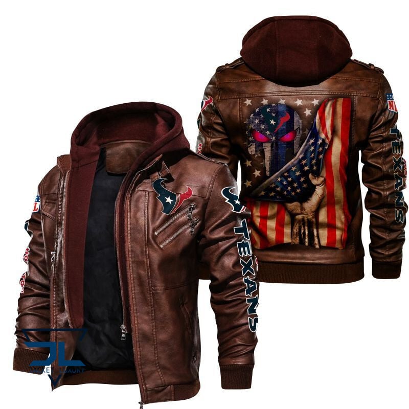 Houston Texans NFL Style Leather Jacket For Fan