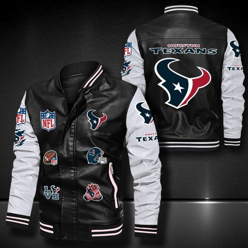 Houston Texans NFL Style Leather Jacket For Fan