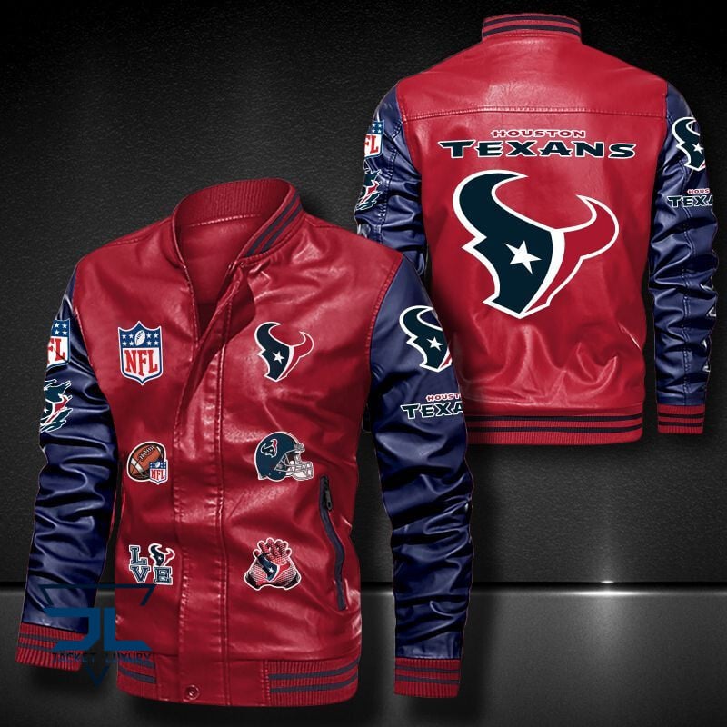 Houston Texans NFL Style Leather Jacket For Fan