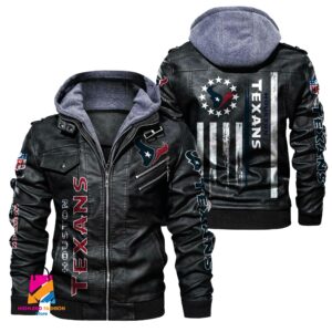 Houston Texans NFL Style Leather Jacket For Fan