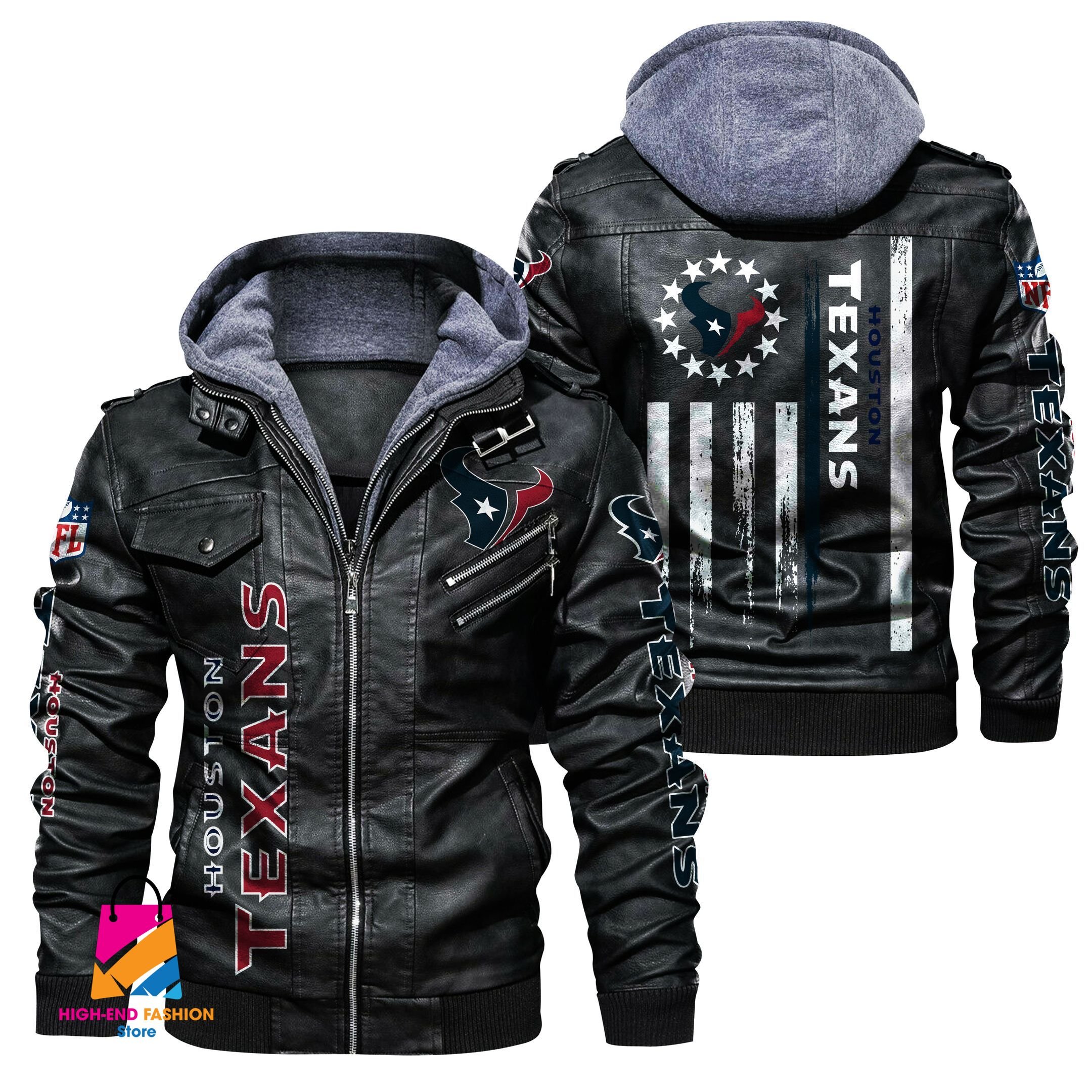 Houston Texans NFL Style Leather Jacket For Fan
