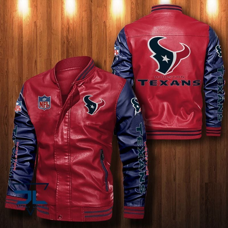 Houston Texans NFL Style Leather Jacket For Fan