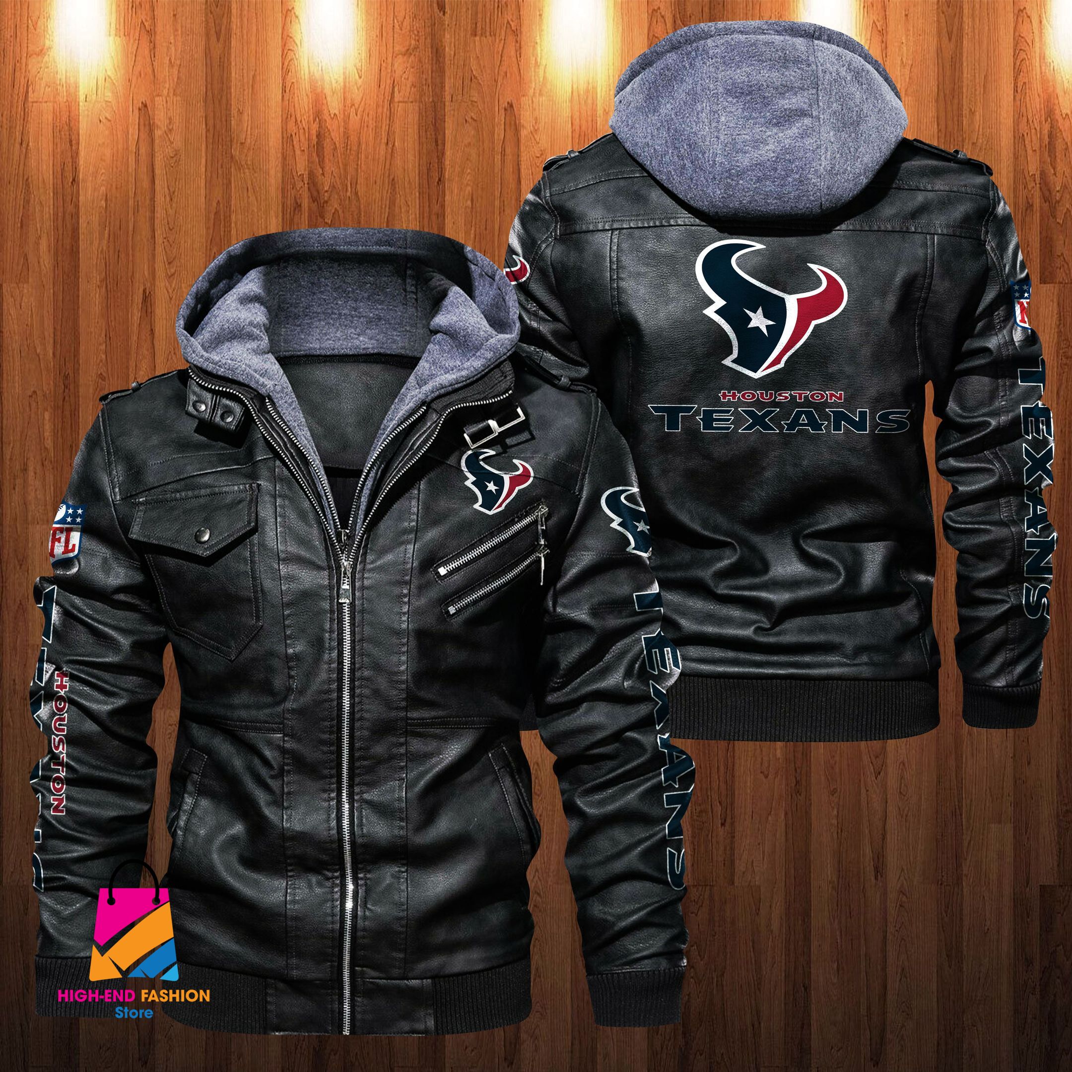 Houston Texans NFL Style Leather Jacket For Fan