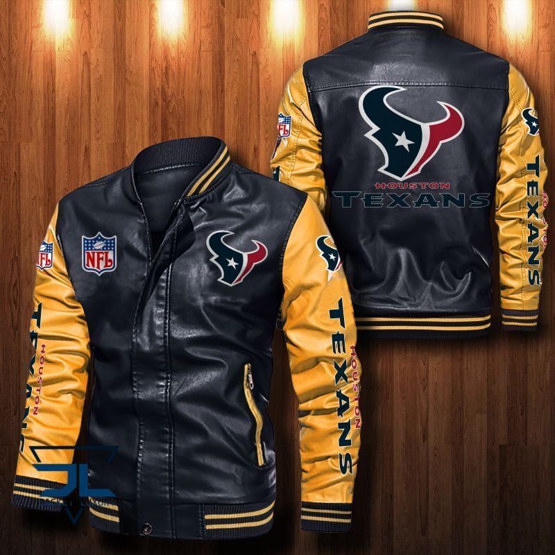 Houston Texans NFL Style Leather Jacket For Fan