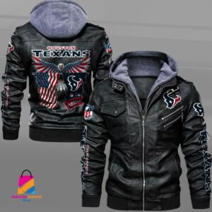 Houston Texans NFL Style Leather Jacket For Fan