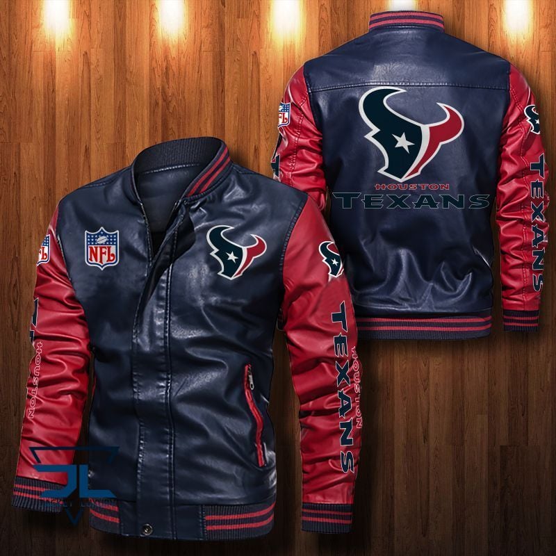 Houston Texans NFL Style Leather Jacket For Fan