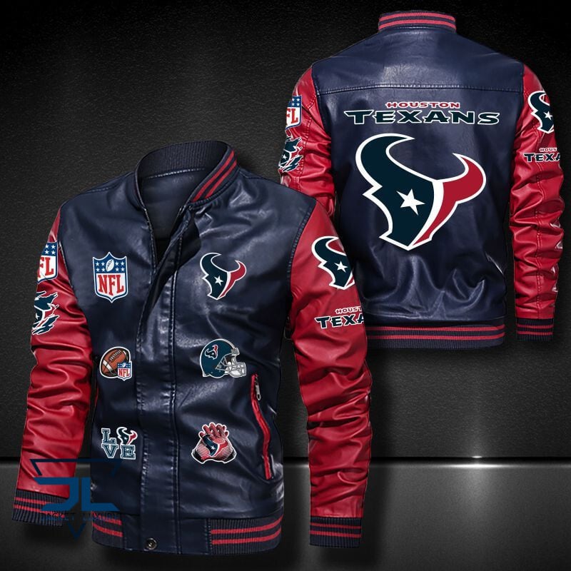 Houston Texans NFL Style Leather Jacket For Fan
