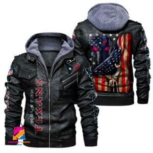 Houston Texans NFL Style Leather Jacket For Fan