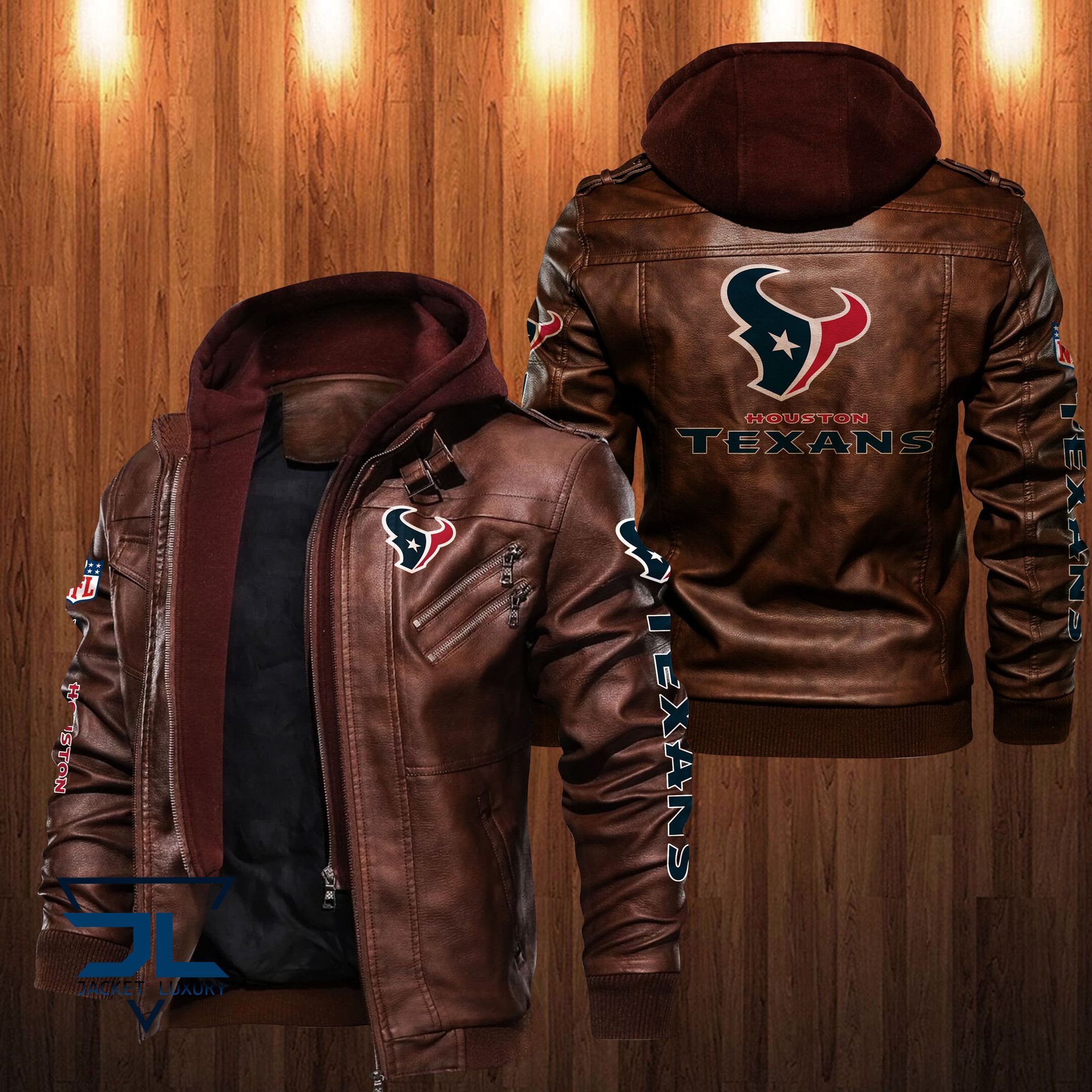 Houston Texans NFL Style Leather Jacket For Fan