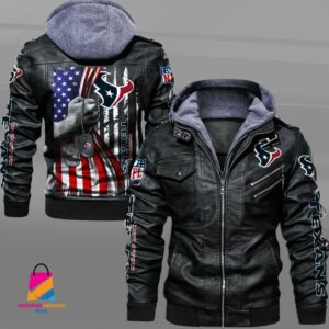 Houston Texans NFL Style Leather Jacket For Fan