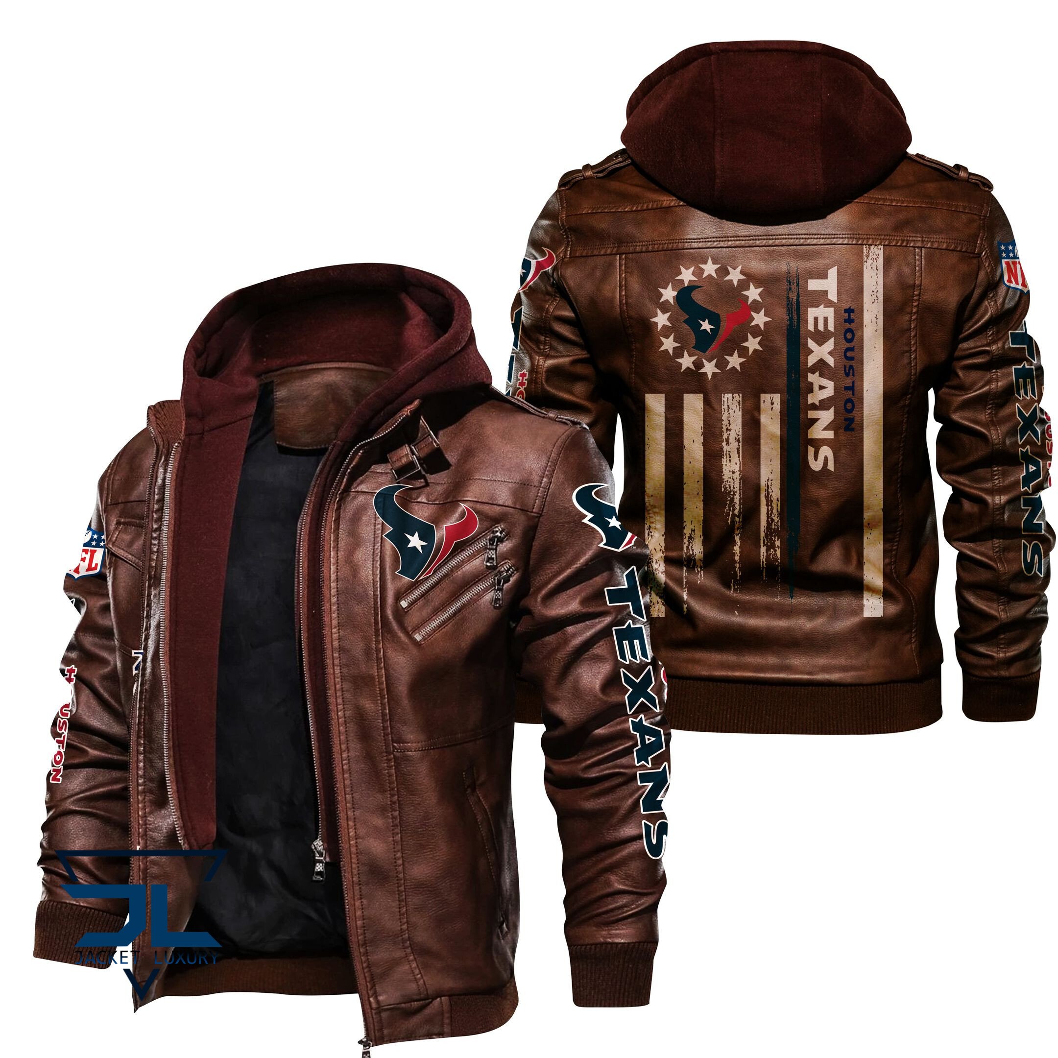 Houston Texans NFL Style Leather Jacket For Fan