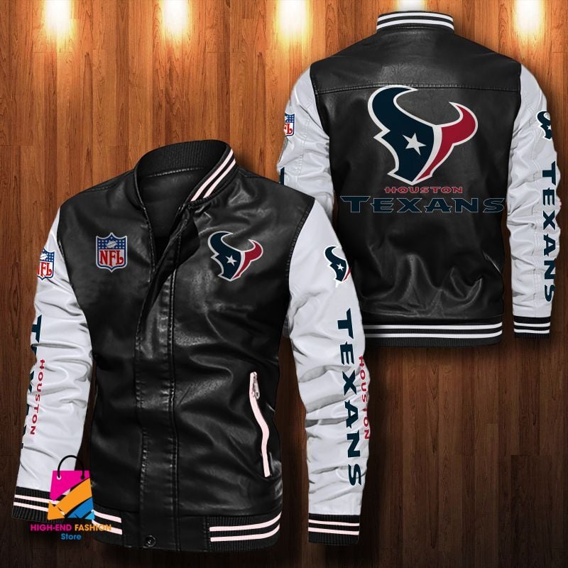 Houston Texans NFL Style Leather Jacket For Fan