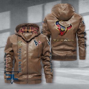 Houston Texans NFL Style Leather Jacket For Fans