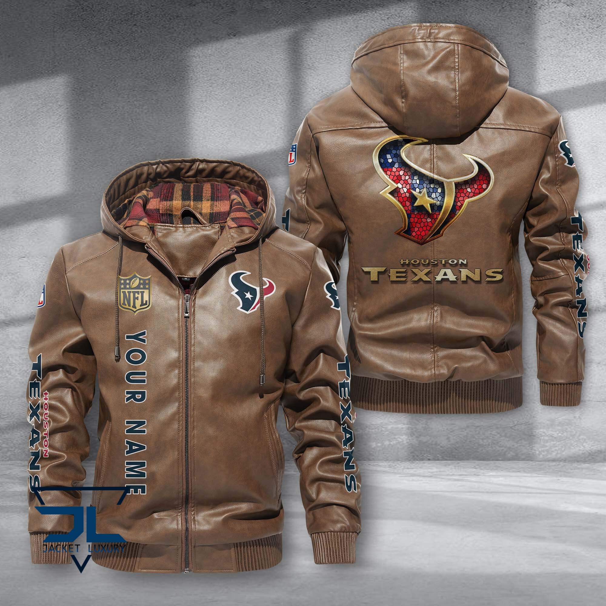 Houston Texans NFL Style Leather Jacket For Fans