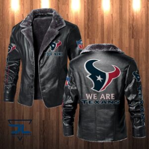 Houston Texans NFL Style Leather Jacket For Fans