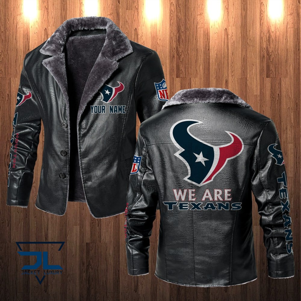 Houston Texans NFL Style Leather Jacket For Fans