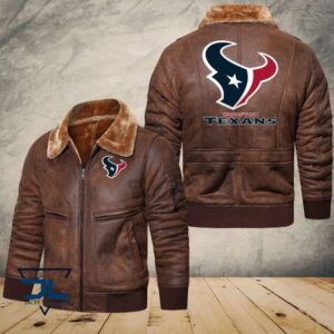 Houston Texans NFL Style Leather Jacket For Fans