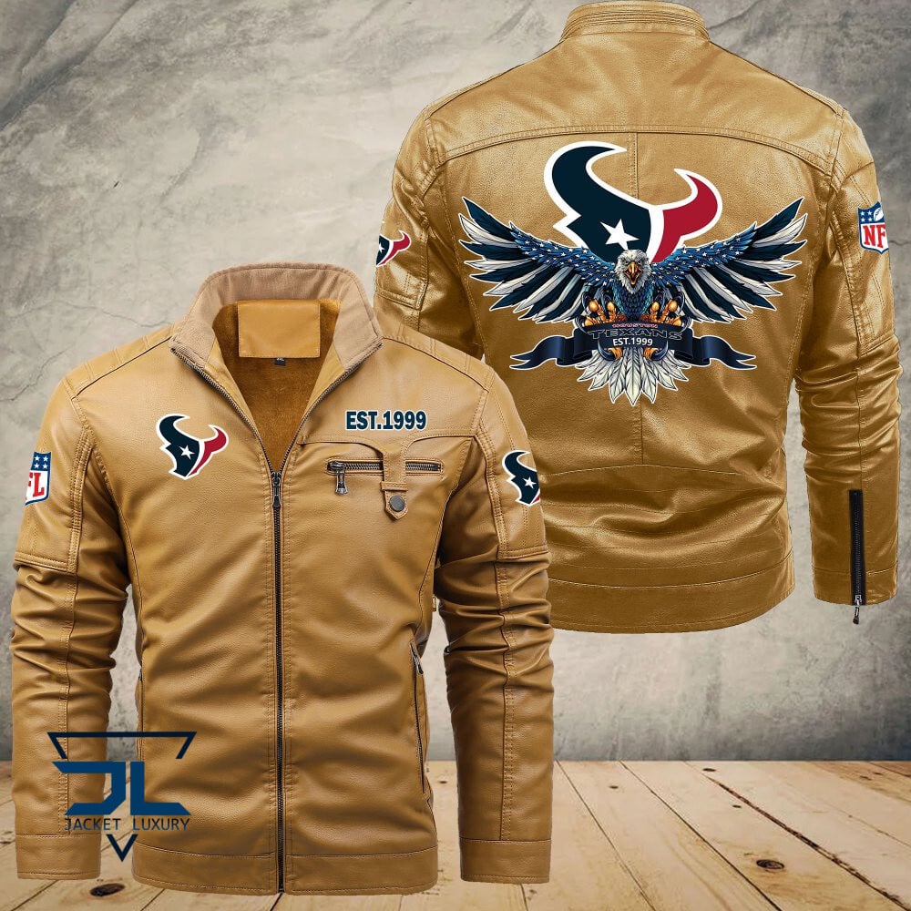 Houston Texans NFL Style Leather Jacket For Fans