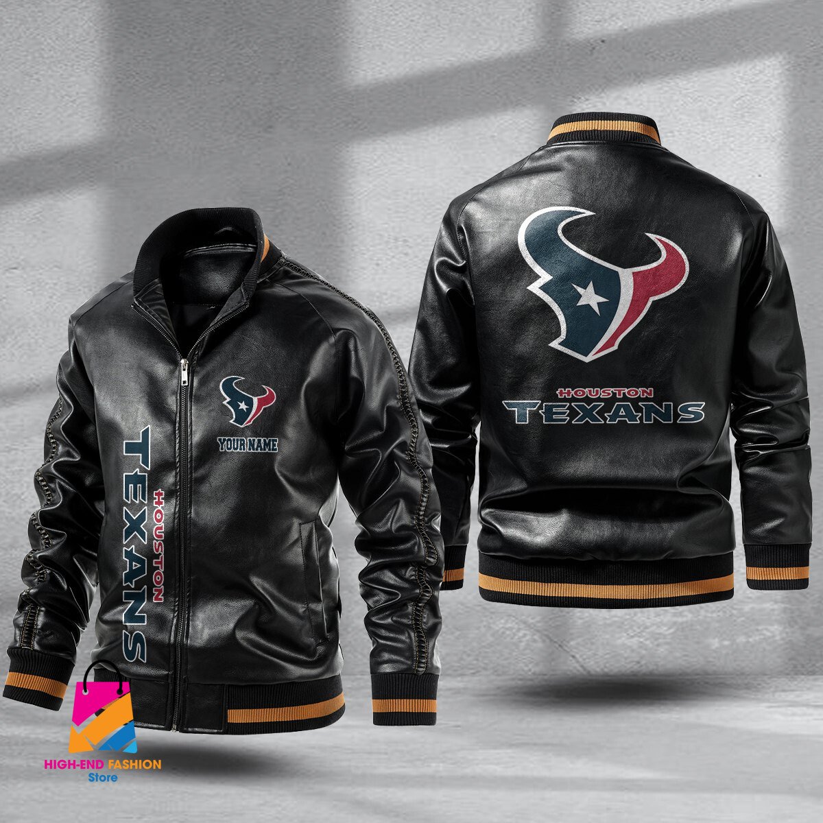 Houston Texans NFL Style Leather Jacket For Fans