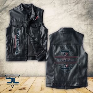 Houston Texans NFL Style Sleeveless Leather Jacket For Fans
