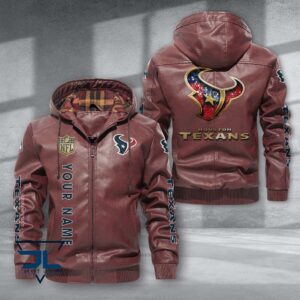 Houston Texans NFL Style Leather Jacket For Fans