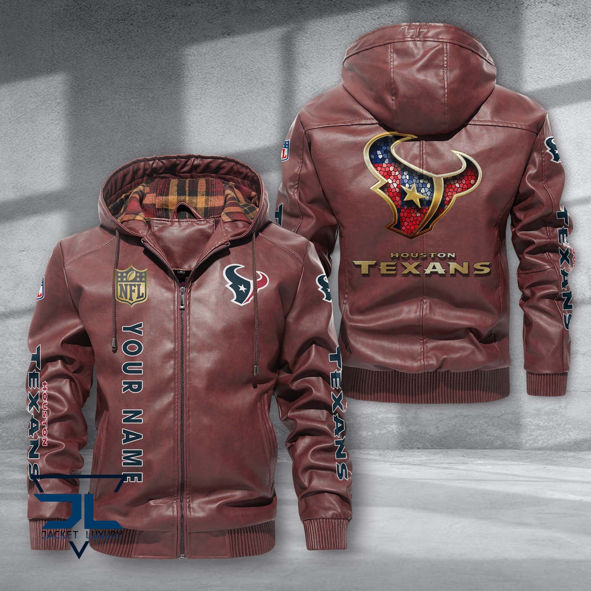 Houston Texans NFL Style Leather Jacket For Fans
