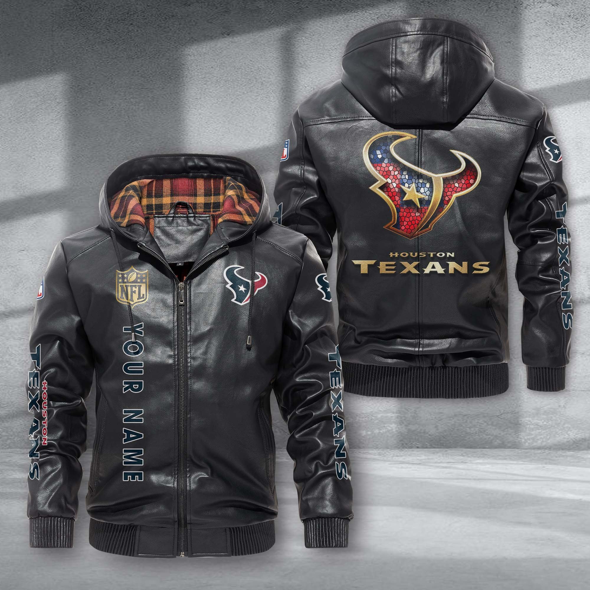 Houston Texans NFL Style Leather Jacket For Fans