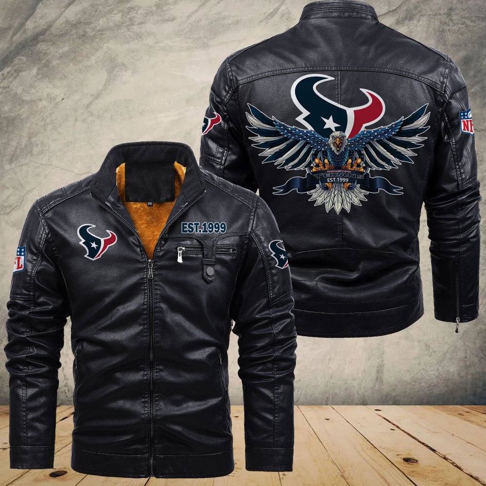 Houston Texans NFL Style Leather Jacket For Fans