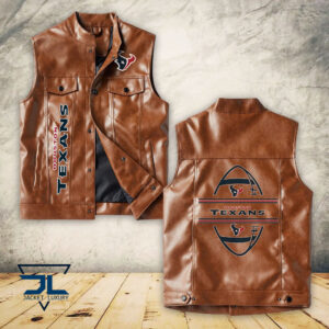 Houston Texans NFL Style Sleeveless Leather Jacket For Fans