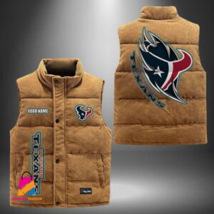 Houston Texans NFL Style Sleeveless Puffer Jacket For Fans