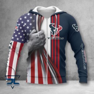 Houston Texans NFL Style Zip Hoodie Jacket For Fans