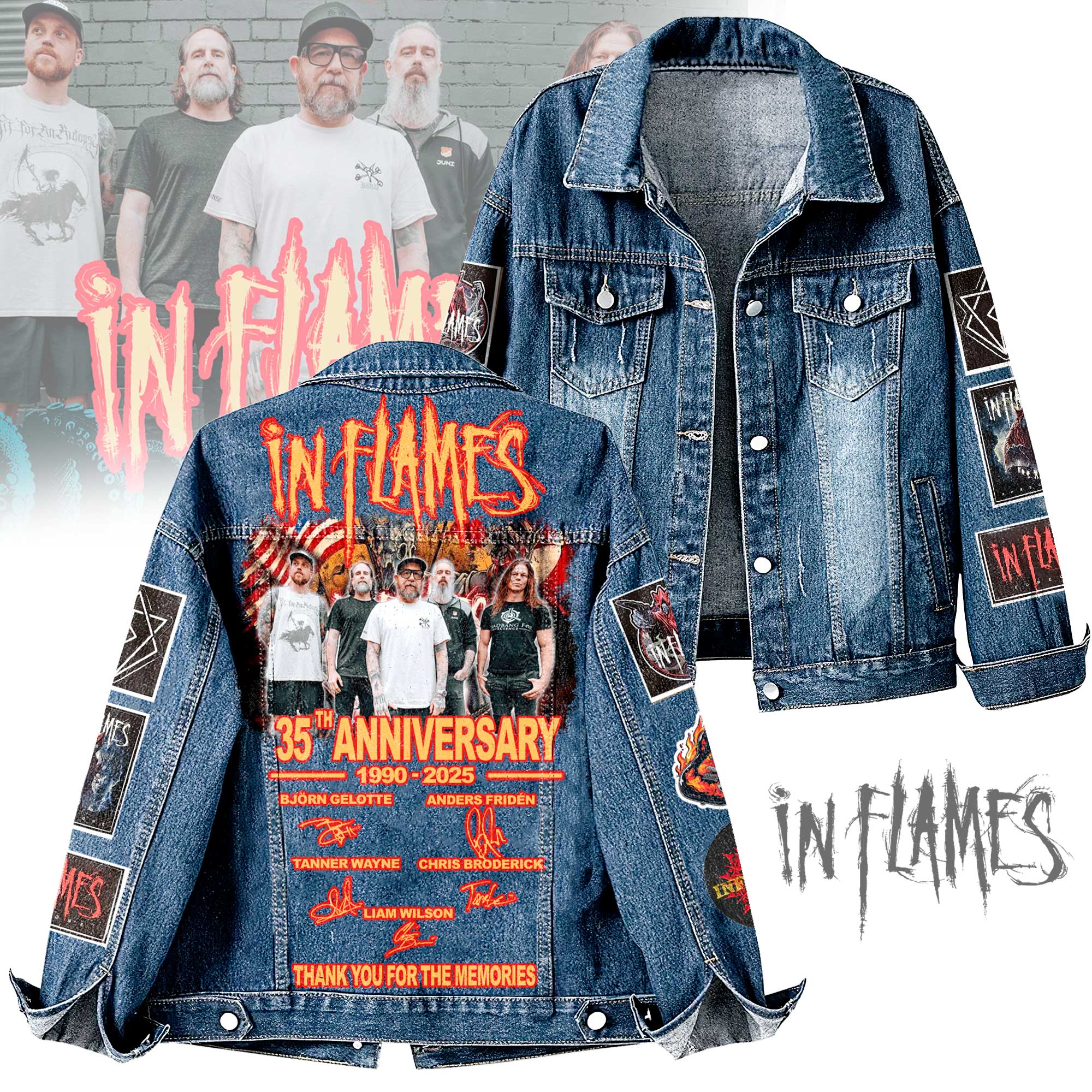 In Flames Music Denim Jacket Gift For Fans