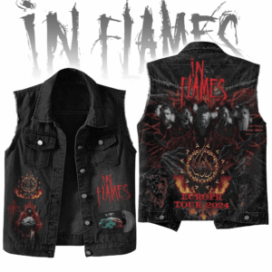In Flames Timehold Music Style Sleeveless Jacket For Fans