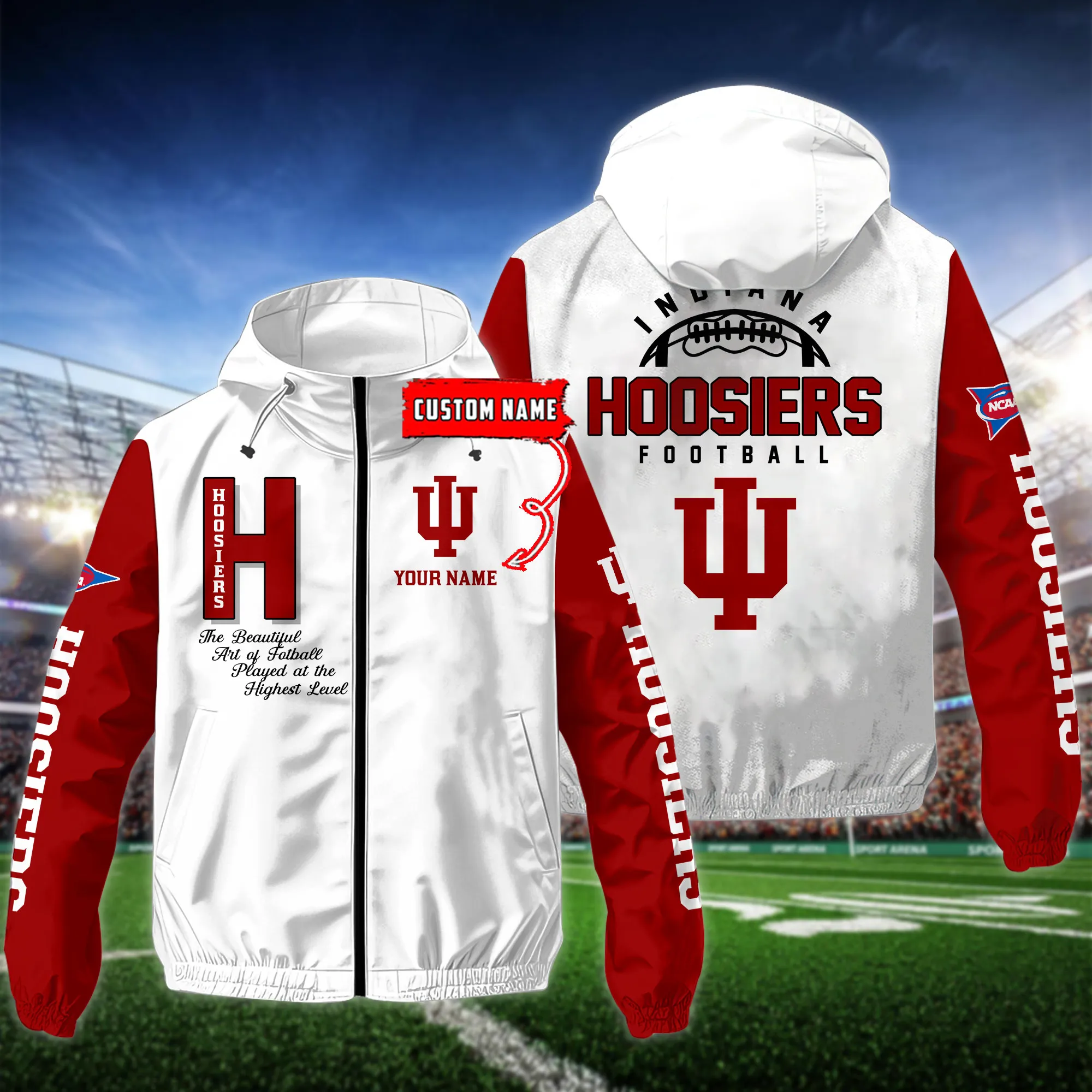 Indiana Hoosiers NCAA Personalized Style Windbreaker Jacket For Fans