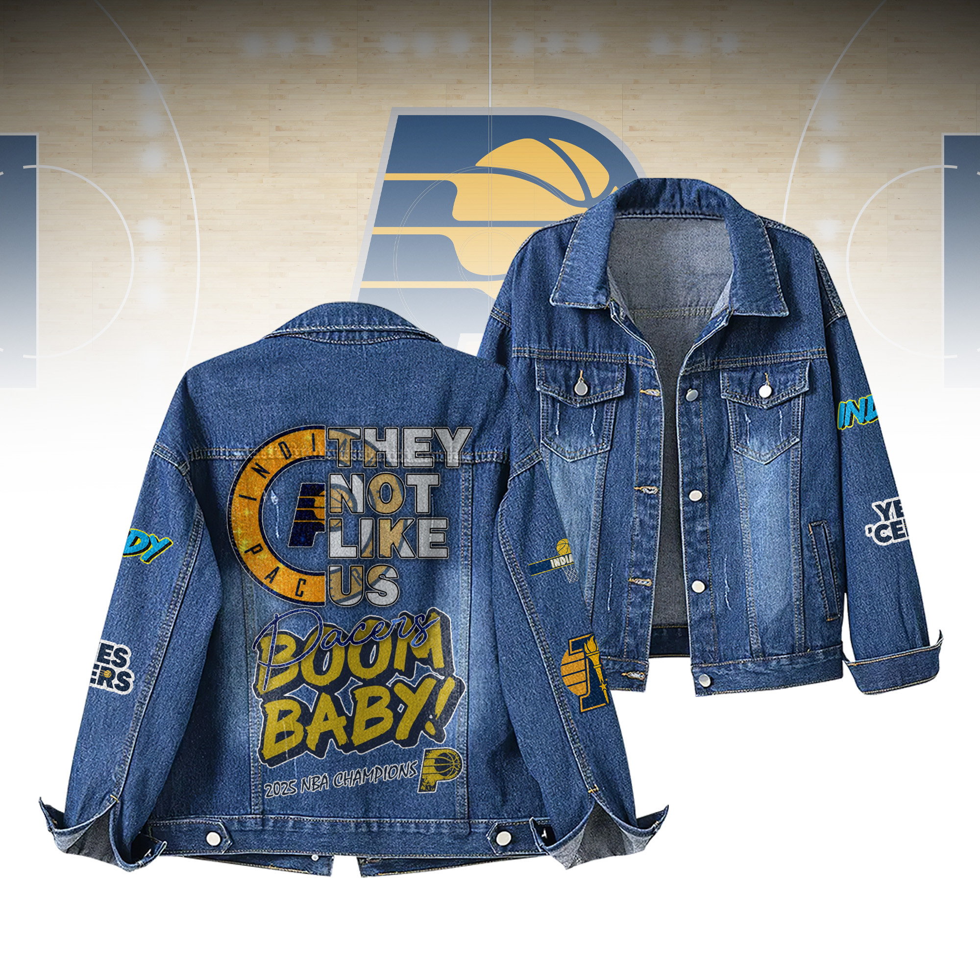 Indiana Pacers NBA Denim Jacket Gift For Fans