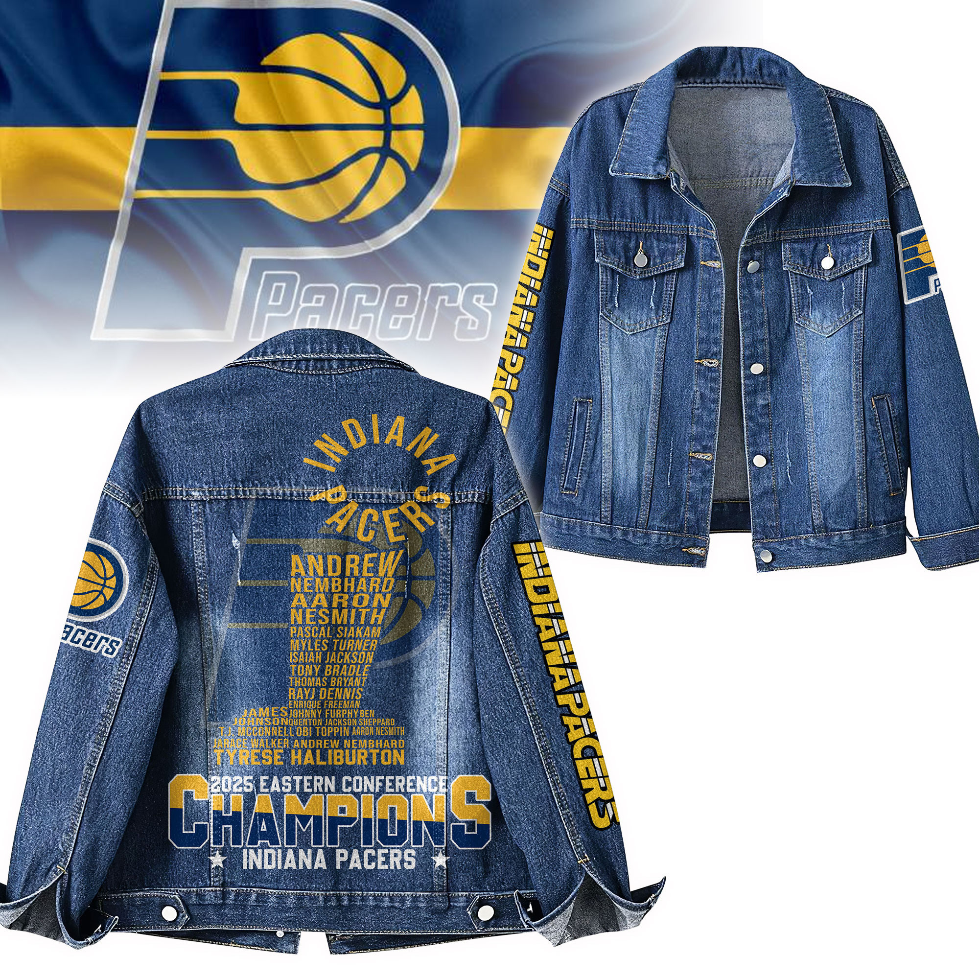 Indiana Pacers NBA Denim Jacket Gift For Fans