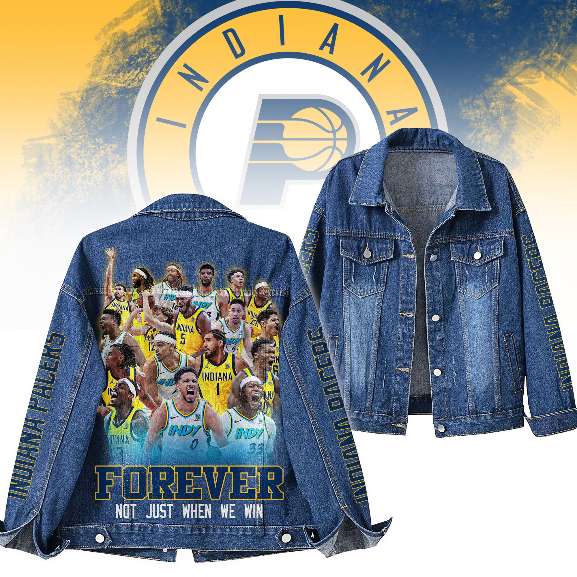 Indiana Pacers NBA Denim Jacket Gift For Fans